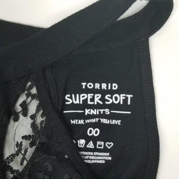 Black High Neck Illusion Tank Torrid Plus Size 00 - Picture 6 of 6